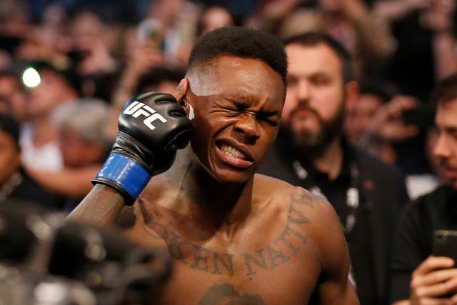<p>Israel Adesanya ahead of his first fight with Robert Whittaker</p>