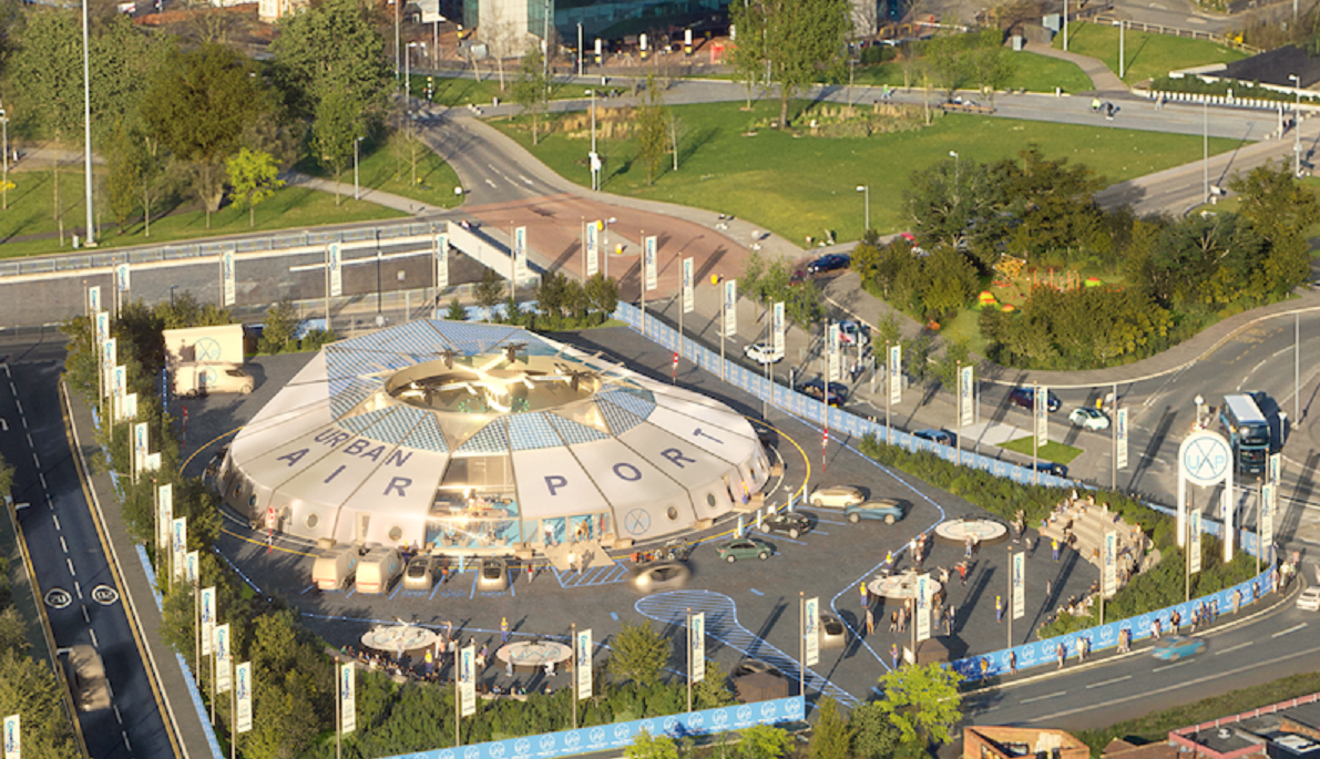 Concept rendering of what the finished Coventry skyport will look like (Urban Air Port/PA)