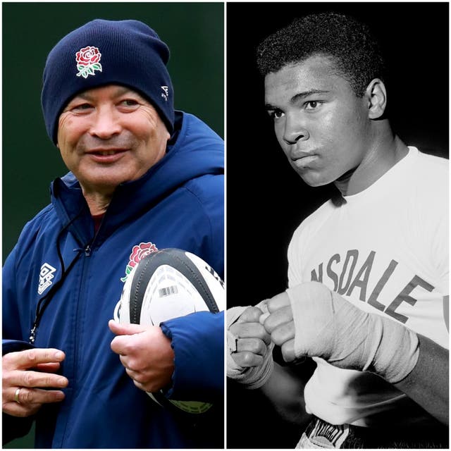 Eddie Jones and Muhammad Ali (David Rogers/PA Archive/PA)