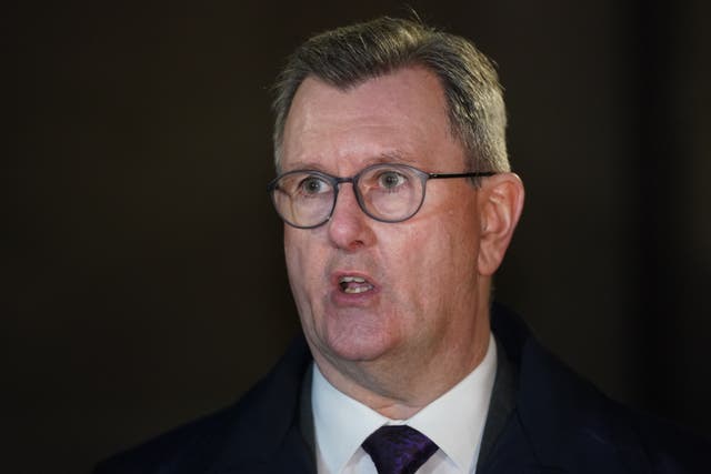 DUP Leader Sir Jeffrey Donaldson has said he does not believe problems with the NI Protocol will be resolved ahead of Stormont elections in May (Brian Lawless/PA)