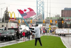 Truckers protest: Police begin removing protesters at US-Canada bridge border blockade