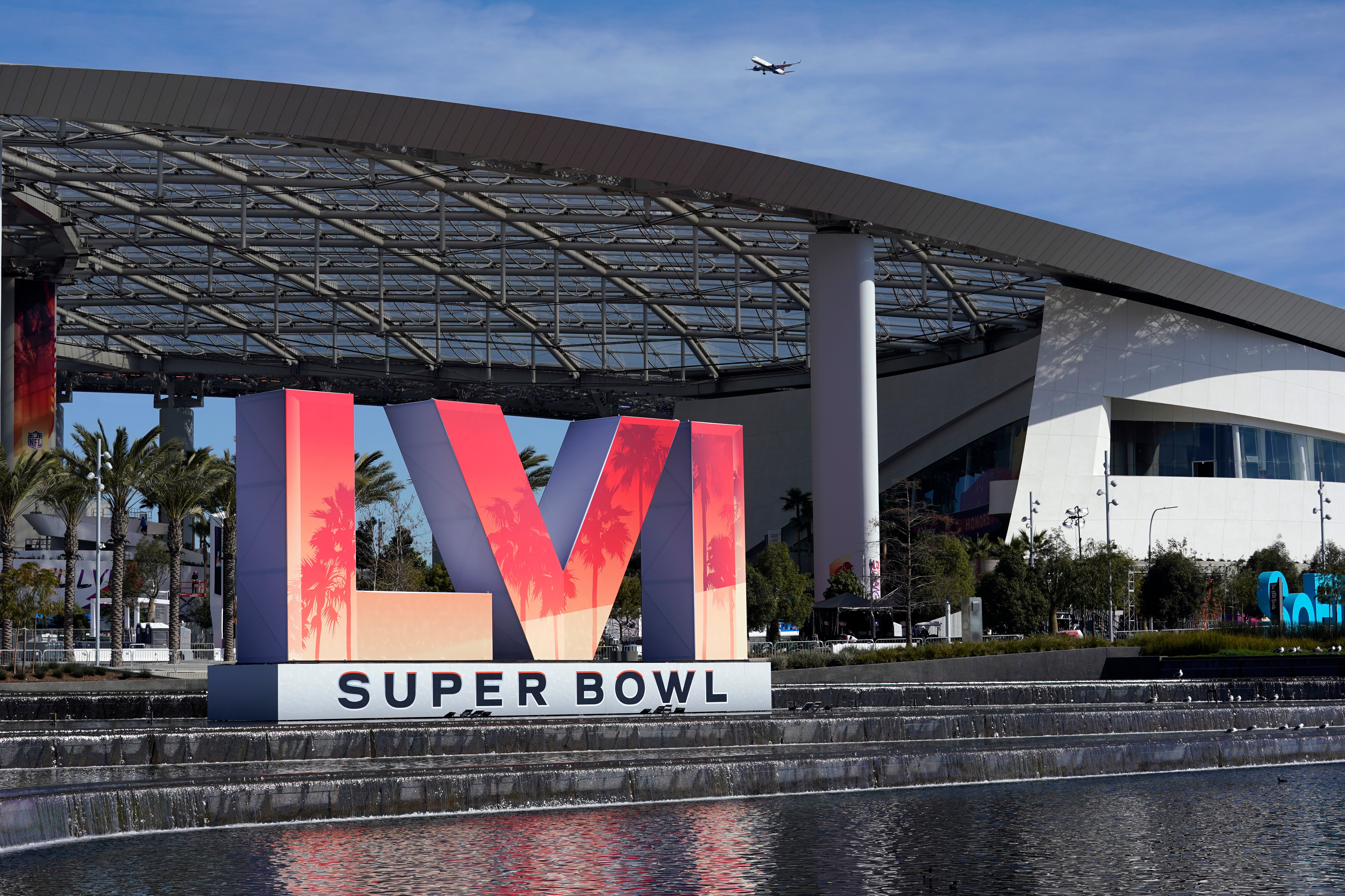 SoFi Stadium is hosting the Super Bowl on Sunday (Marcio Jose Sanchez/AP)