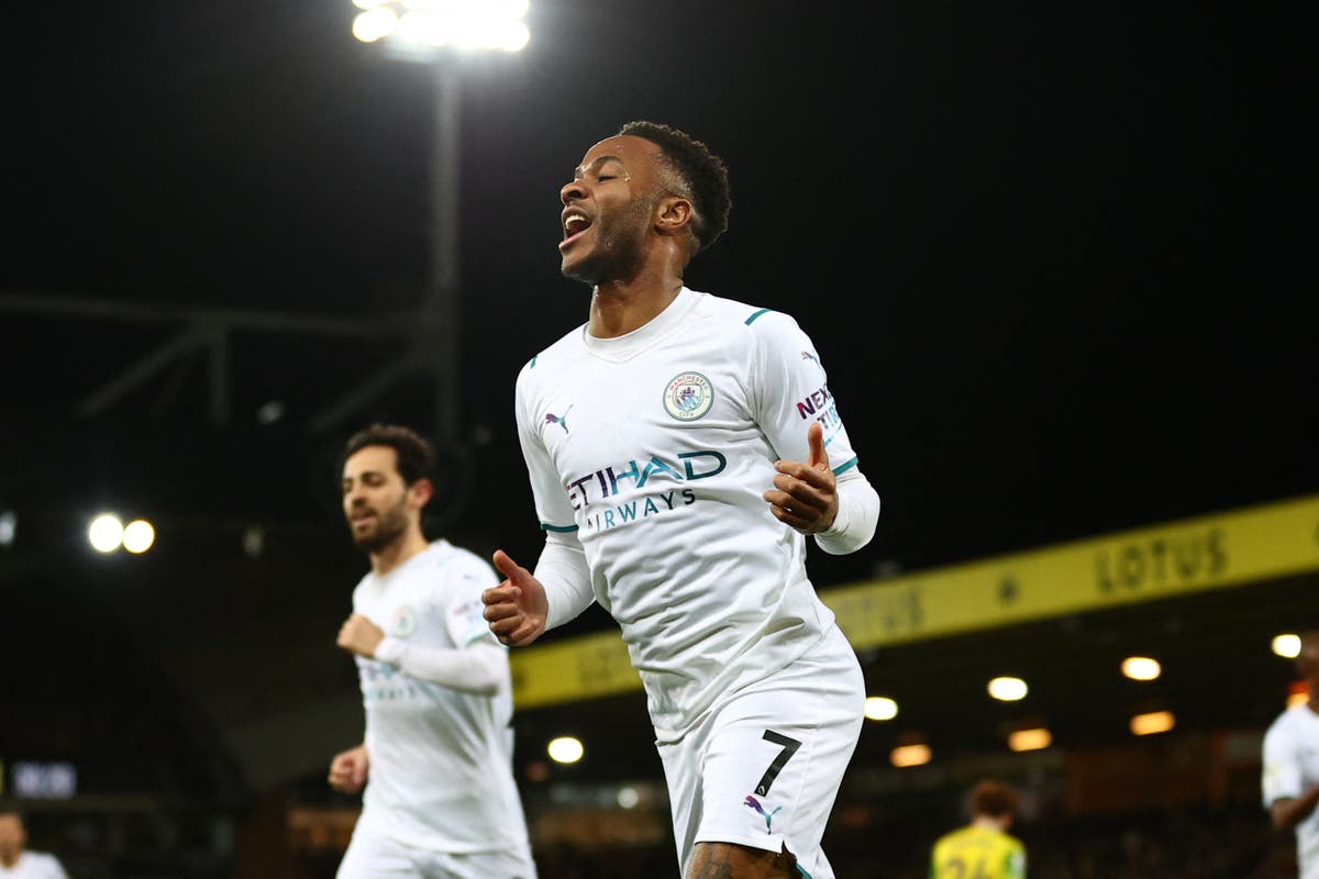 Raheem Sterling hat-trick swiftly ends Norwich fight as Manchester City continue title march