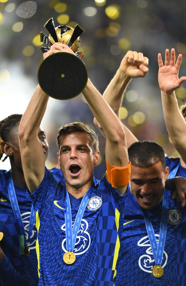 Cesar Azpilicueta lifting aloft the Club World Cup after Chelsea defeated Palmeiras 2-1 in Abu Dhabi (PA Wire)