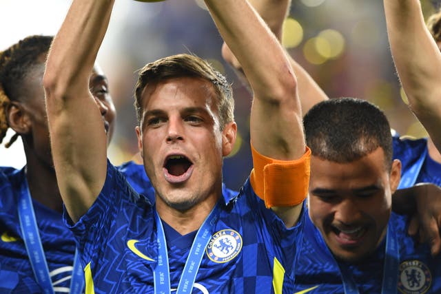 Cesar Azpilicueta lifting aloft the Club World Cup after Chelsea defeated Palmeiras 2-1 in Abu Dhabi (PA Wire)