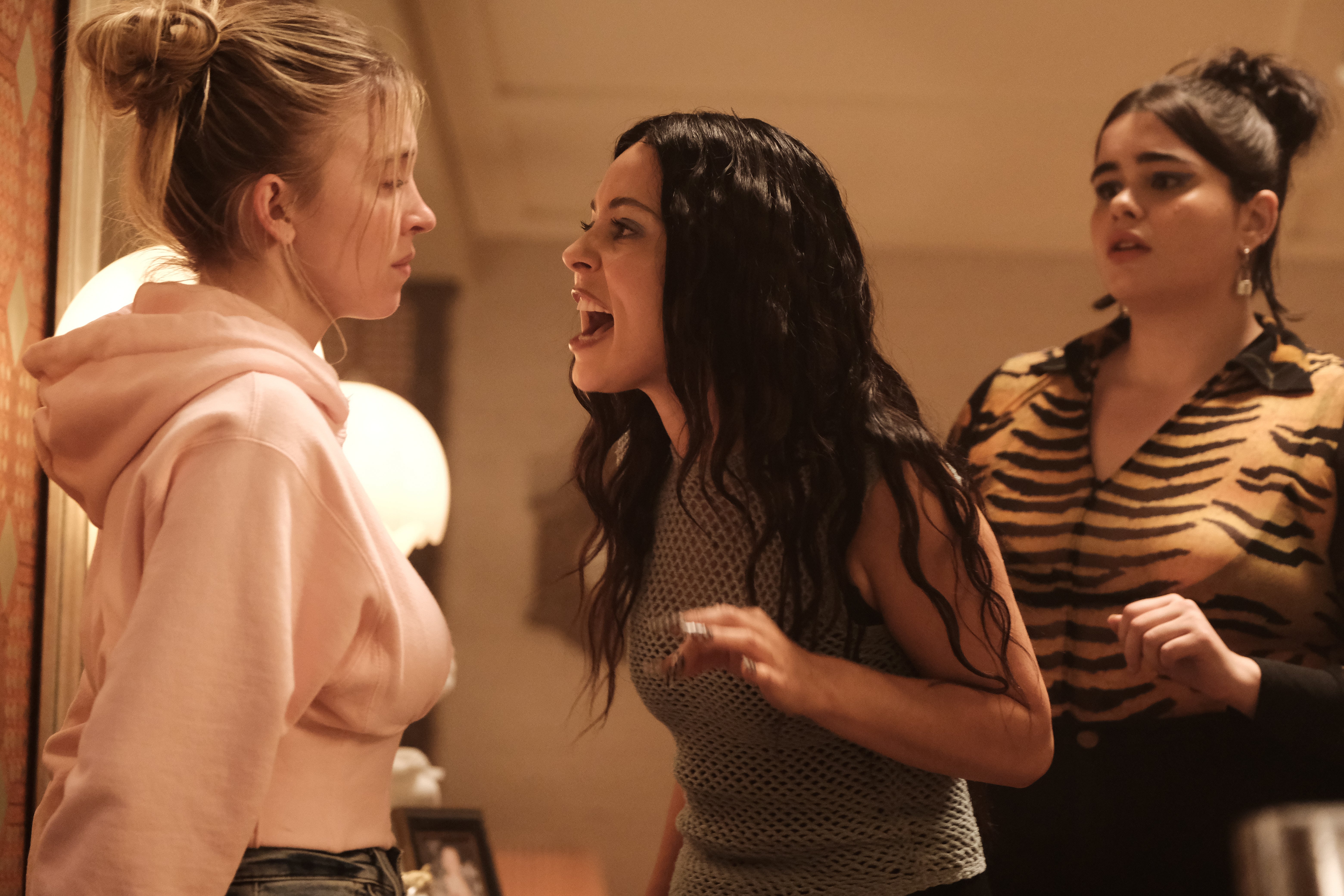 Sydney Sweeney, Alexa Demie, and Barbie Ferreira in Euphoria