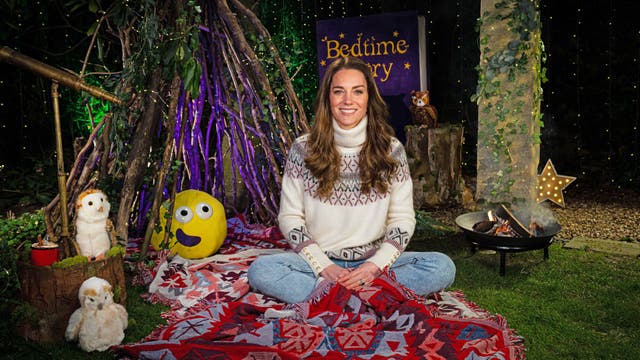 The Duchess of Cambridge reads a CBeebies Bedtime Story to mark Children’s Mental Health Week (Kensington Palace)