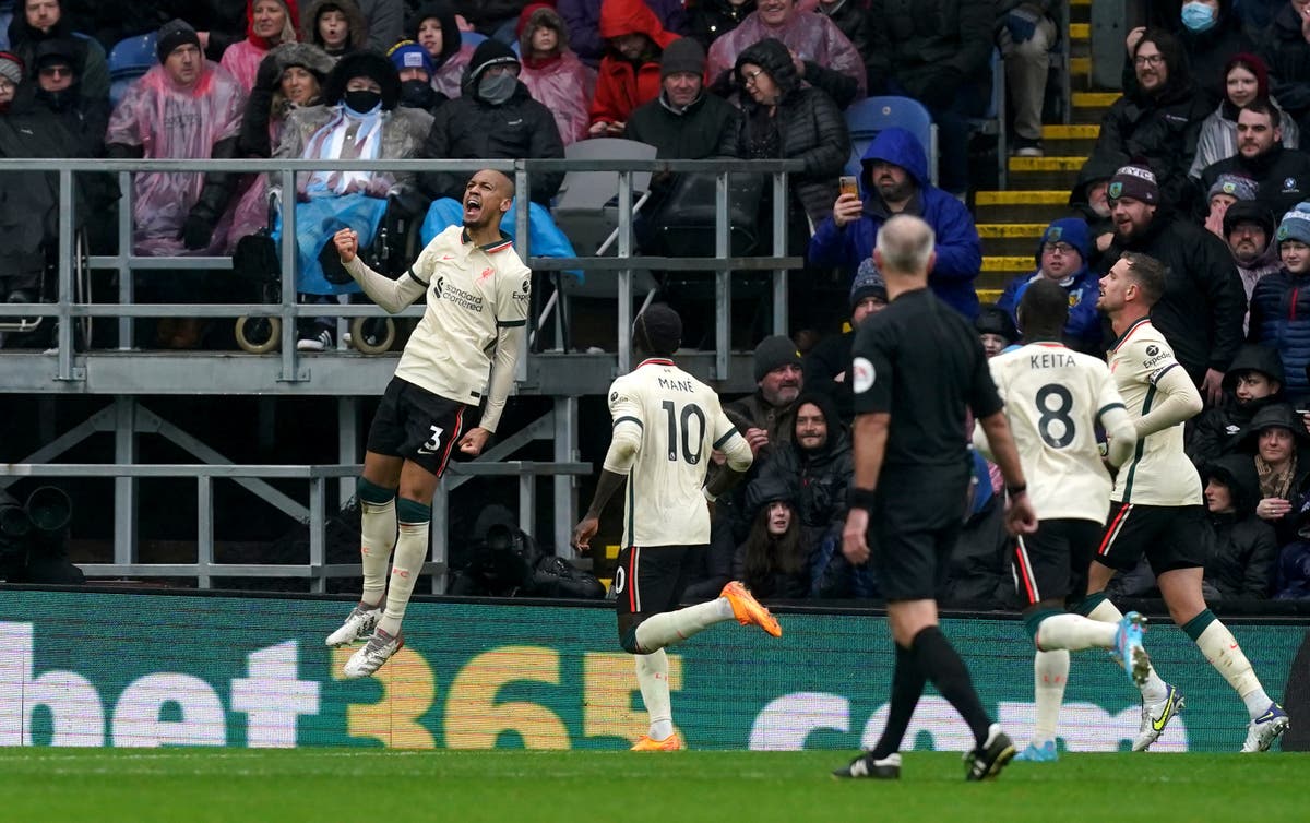 Fabinho strike helps Liverpool grind out victory over Burnley