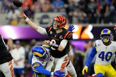 Super Bowl 2022 LIVE: Los Angeles Rams vs Cincinnati Bengals score updates after Tee Higgins touchdown