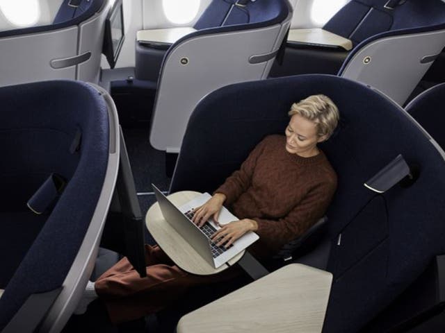 <p>Finnair’s new business class seat</p>
