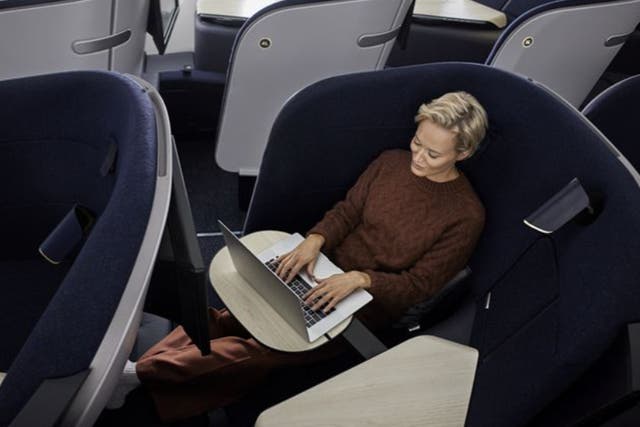 <p>Finnair’s new business class seat</p>