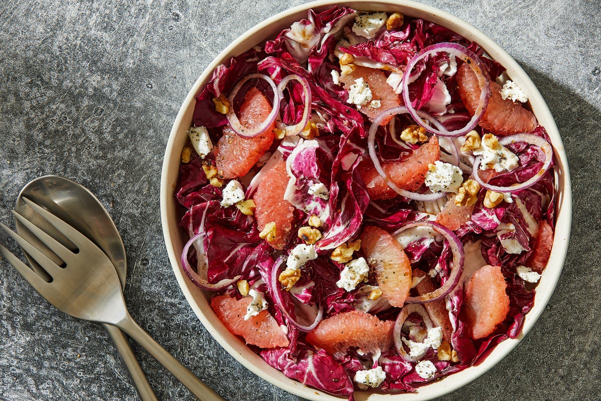 Pleasingly bitter? This colourful radicchio and grapefruit salad will surprise you