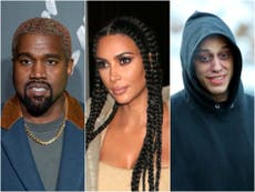 Kanye West shares photo of Kim Kardashian and Pete Davidson on a date in new Valentine’s Day post