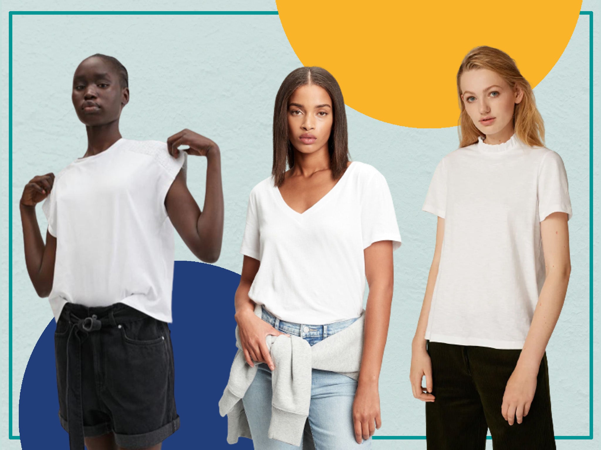 White S WOMEN FASHION Shirts & T-shirts Basic discount 88% Pull&Bear T-shirt 