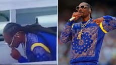 Super Bowl: Snoop Dogg smokes joint moments before halftime show
