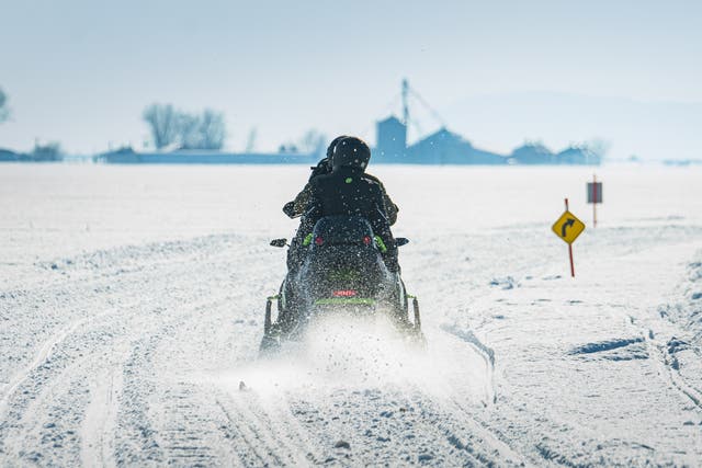 <p>Northern Minnesota is home to a large snowmobile trail network </p>