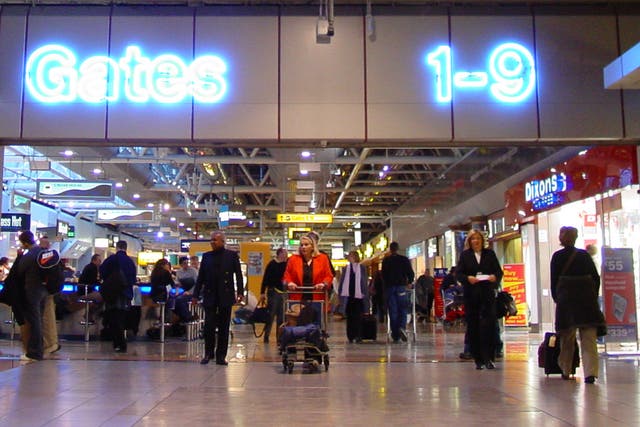 <p>Better days: Archive photograph of Heathrow Terminal 4, currently closed</p>