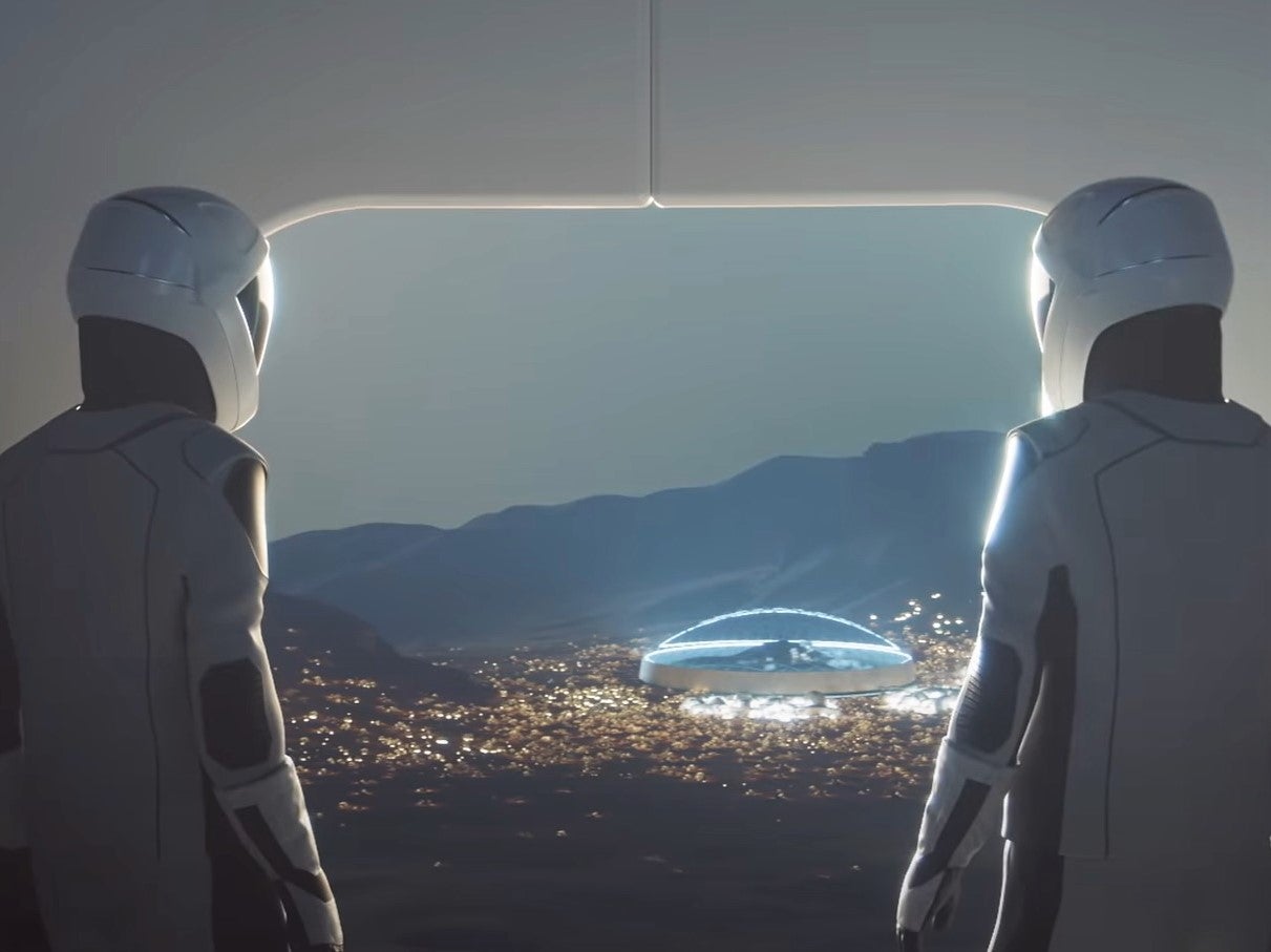 SpaceX created a five minute animation demonstrating what a crewed trip to Mars aboard a Starship rocket might look like