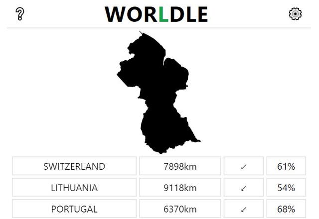 <p>‘Worldle’ is the latest in a series of Wordle spin-offs</p>