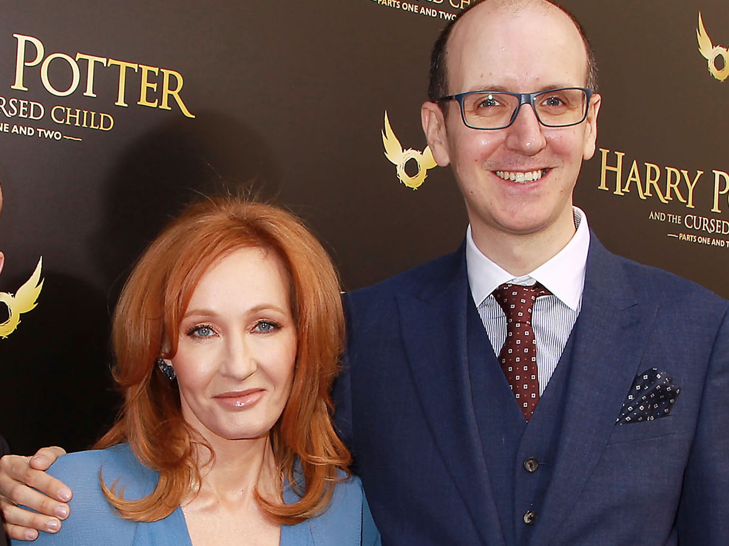JK Rowling and Jack Thorne at the ‘Harry Potter and the Cursed Child’ opening in New York in 2018