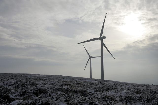 Two wind turbines (Andrew Milligan/PA)