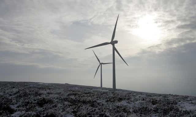 Two wind turbines (Andrew Milligan/PA)