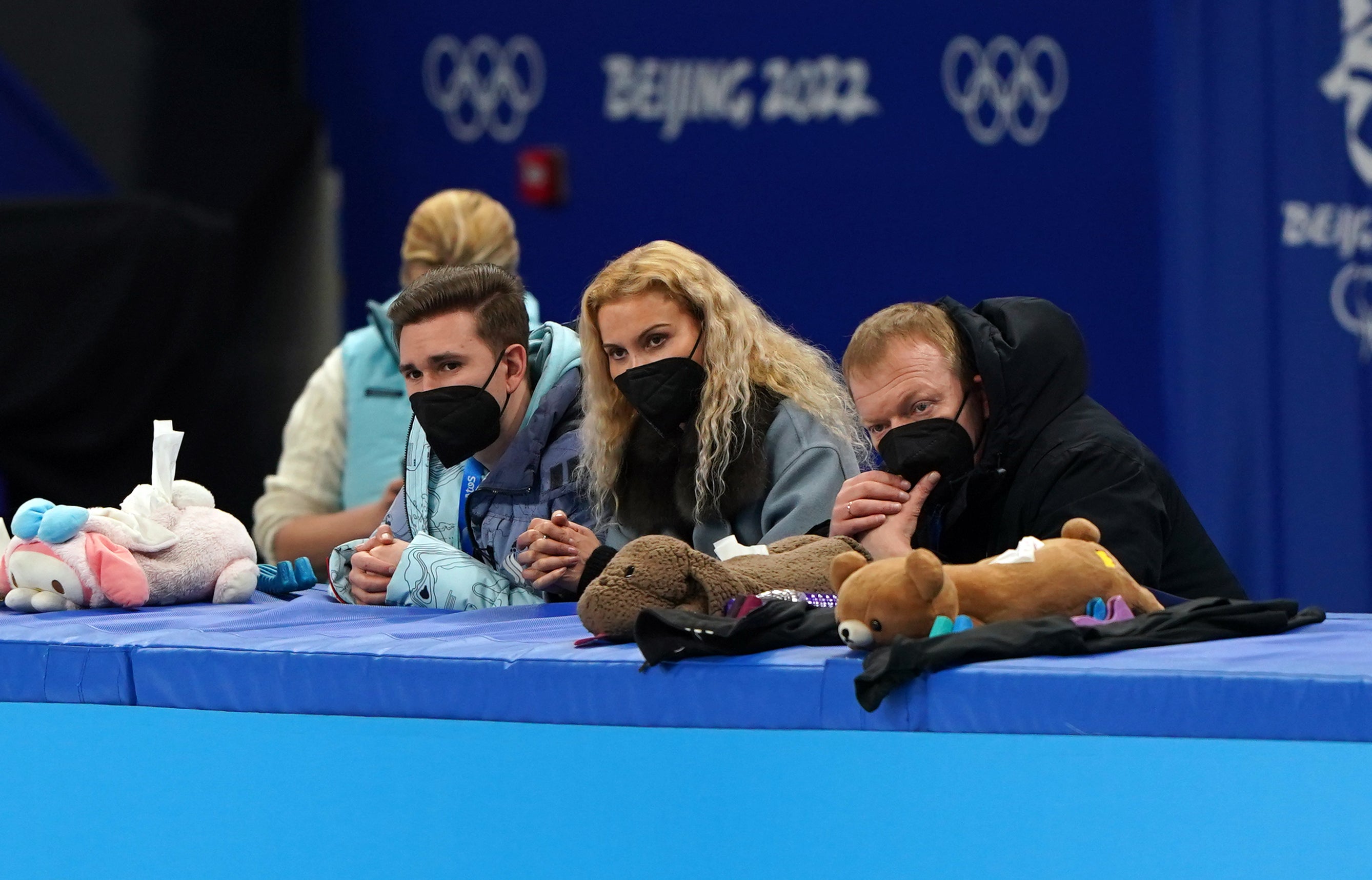 Kamila Valieva’s controversial coach Eteri Tutberidze watched her compete on Tuesday