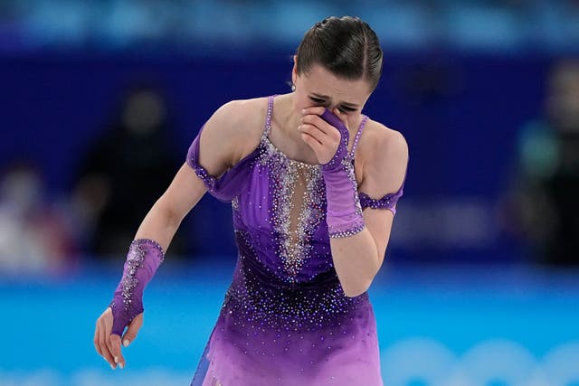 <p>Kamila Valieva returned to the ice in Beijing </p>