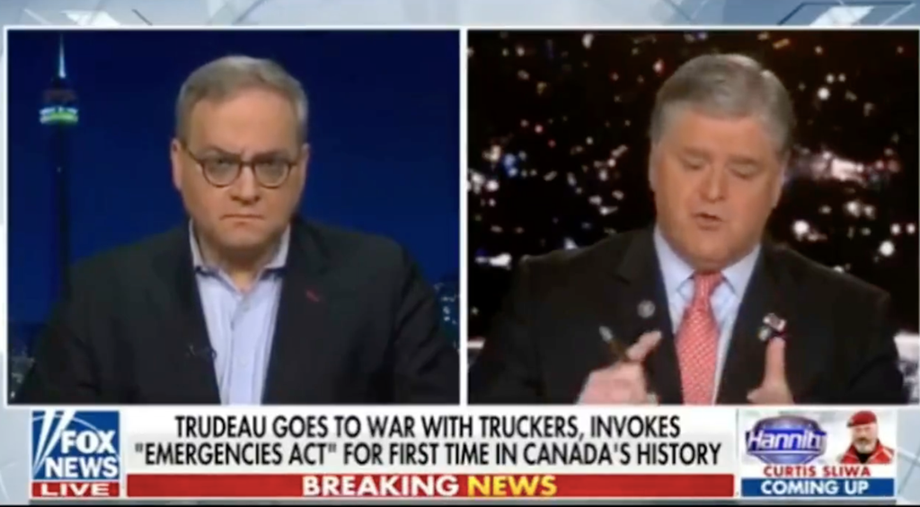 Sean Hannity condemned for ‘hero’ Canada trucker comments