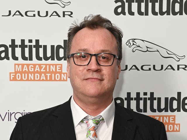 <p>Russell T Davies at the Virgin Atlantic Attitude Awards in October 2021</p>