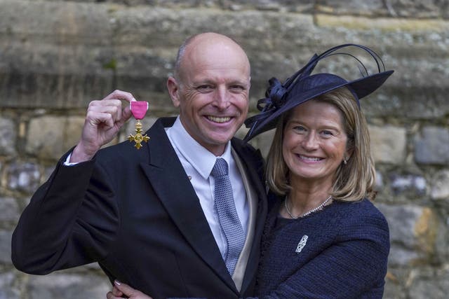 Professor James Calder from Alresford and his wife Joanna (Steve Parsons/PA)