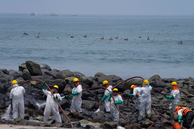 APTOPIX Peru Oil Spill Anniversary