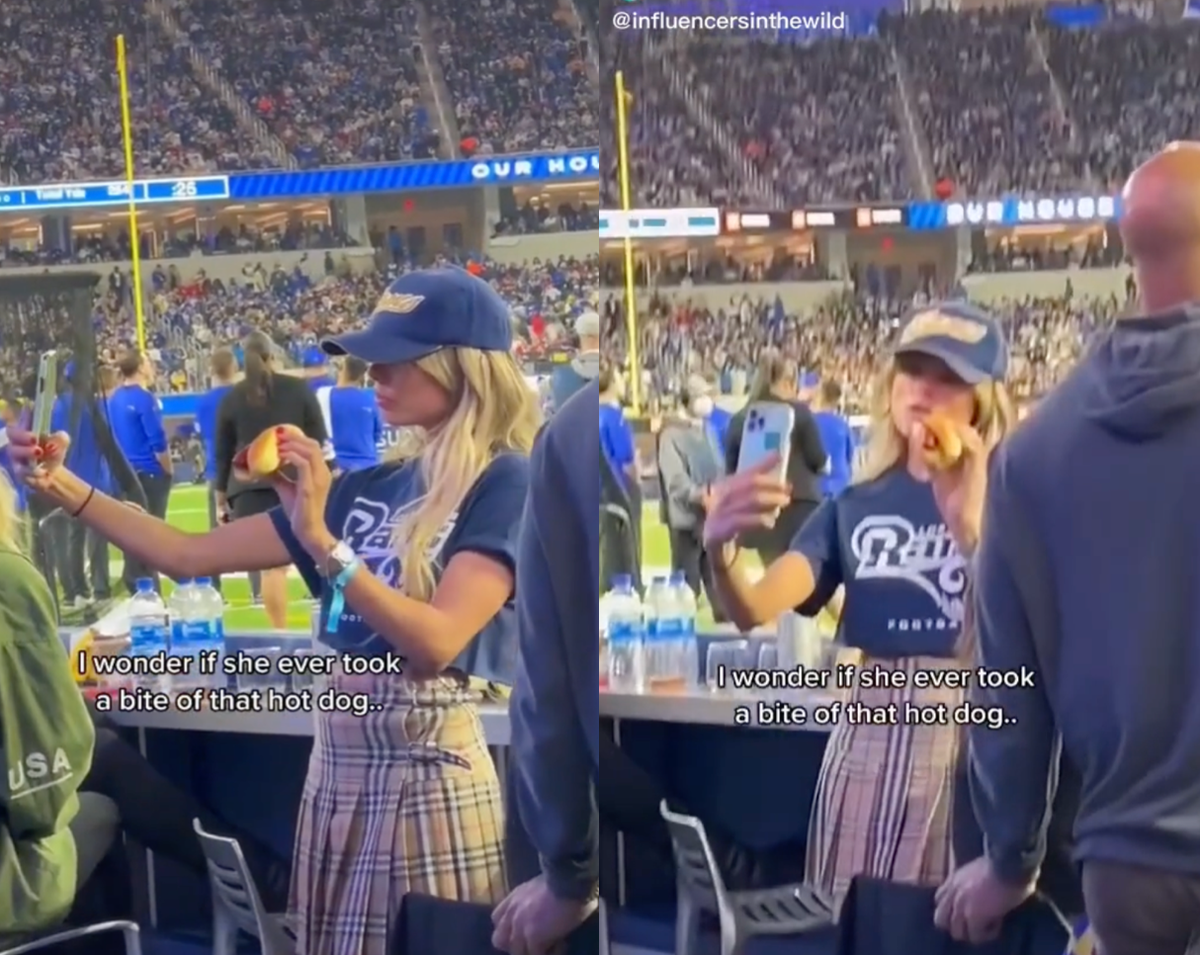 &lsquo;Influencer&rsquo; sparks debate for taking photo with a hot dog at Super Bowl: &lsquo;So disconnected from reality&rsquo;