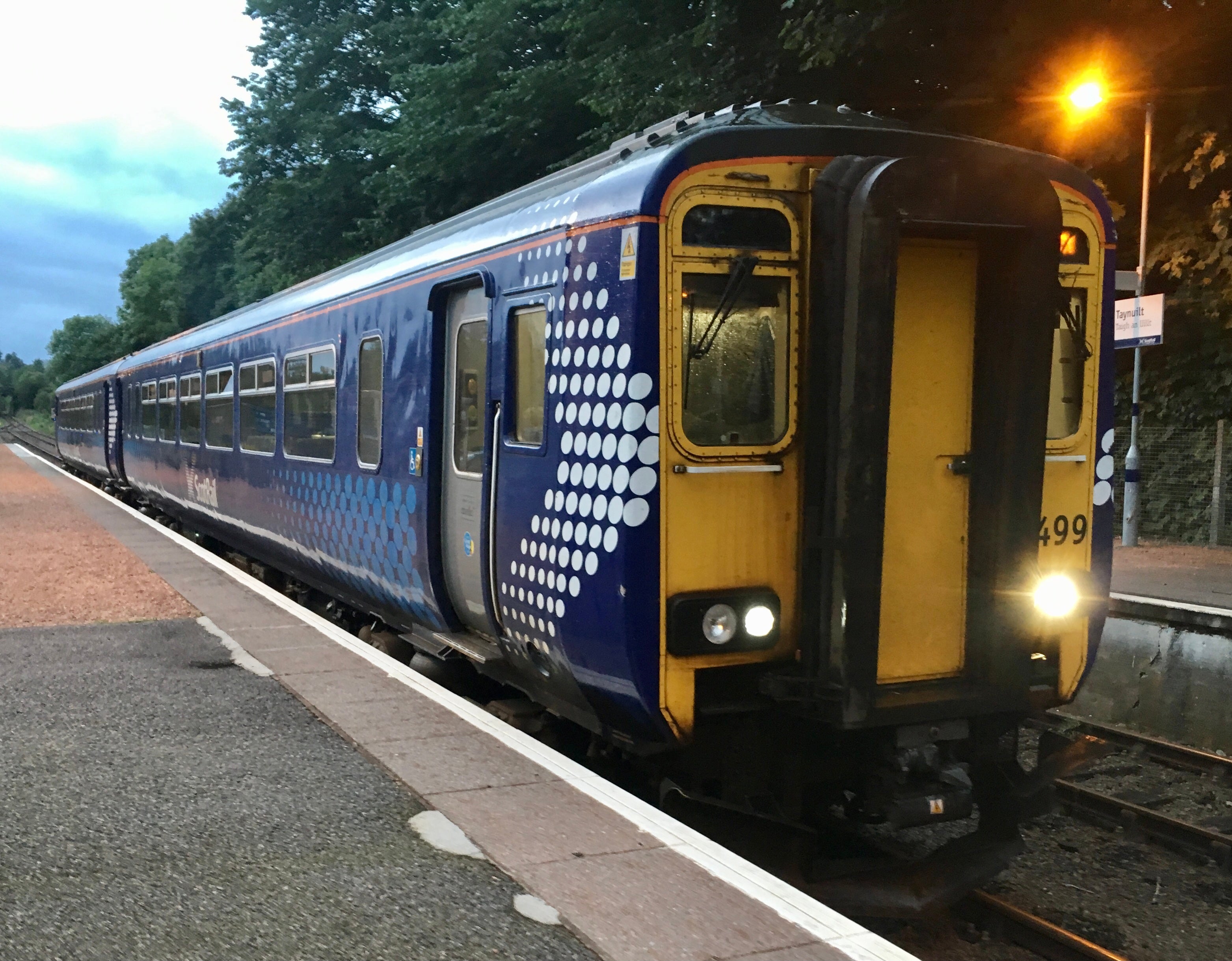 Closing soon: a ScotRail train at Taynuilt in Argyll, on one of the many lines that will be closed early on Wednesday