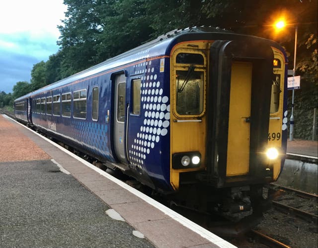 <p>Closing soon: a ScotRail train at Taynuilt in Argyll, on one of the many lines that will be closed early on Wednesday</p>