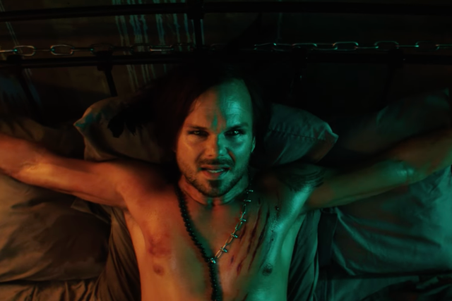 <p>The Rasmus frontman Lauri in the music video for ‘Jezebel'</p>