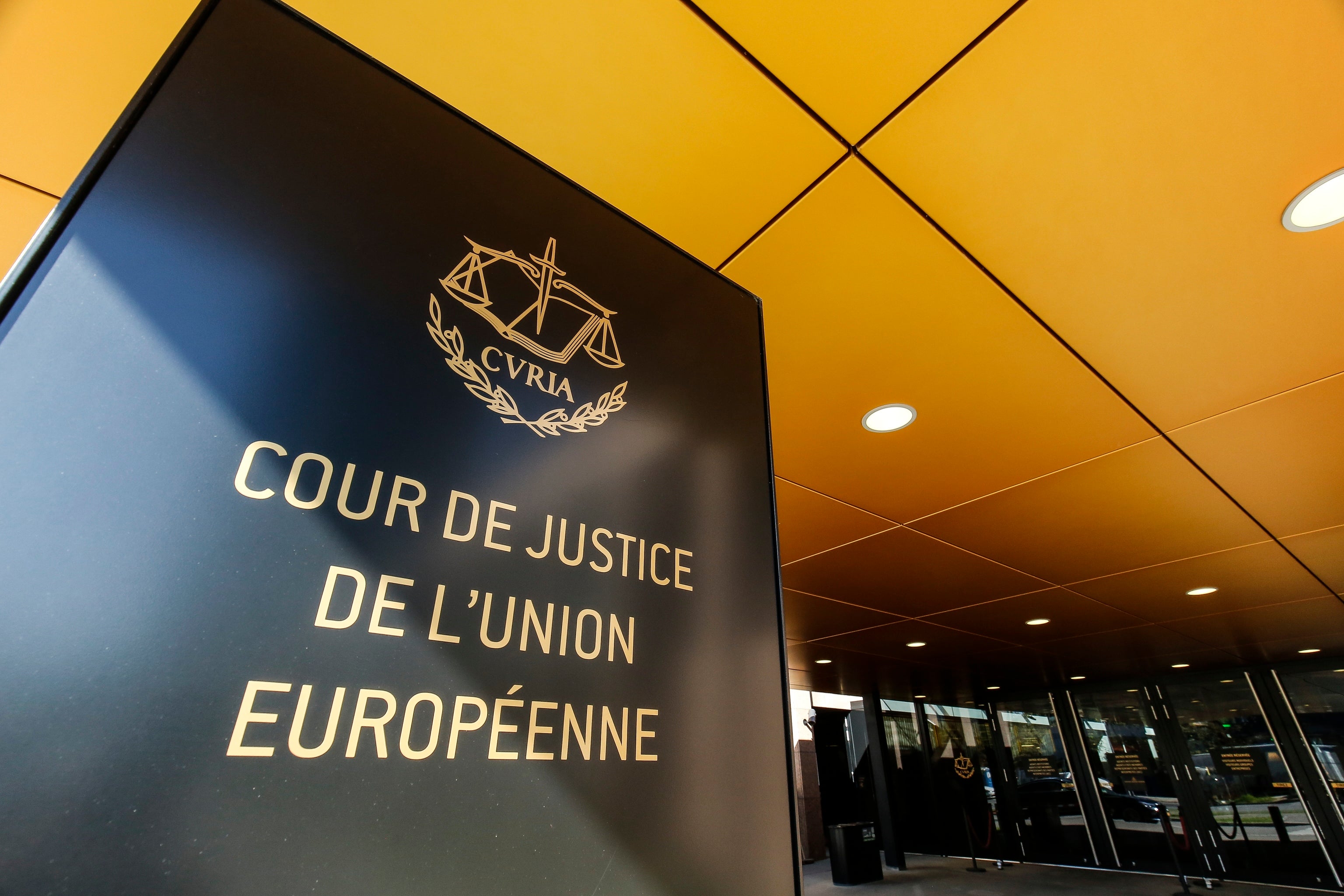 File photo: A general view of the entrance of the Court of Justice of European Union (CJEU) in Luxembourg