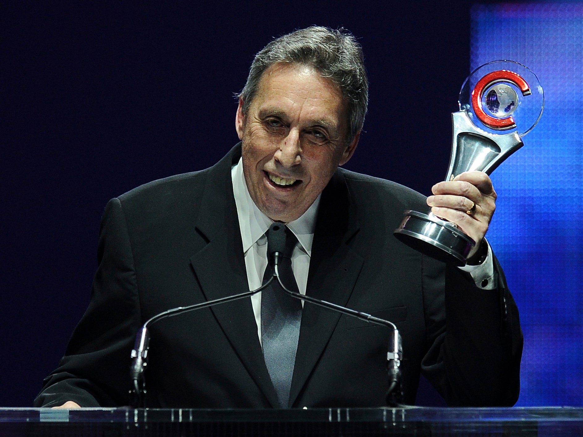 Accepting the Lifetime Achievement Award at CinemaCon 2014 in Las Vegas