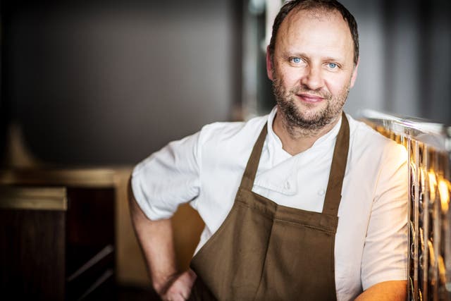 Chef Simon Rogan, whose Cumbrian restaurant L’Enclume has been awarded three Michelin stars (John Arandhara-Blackwell/PA)