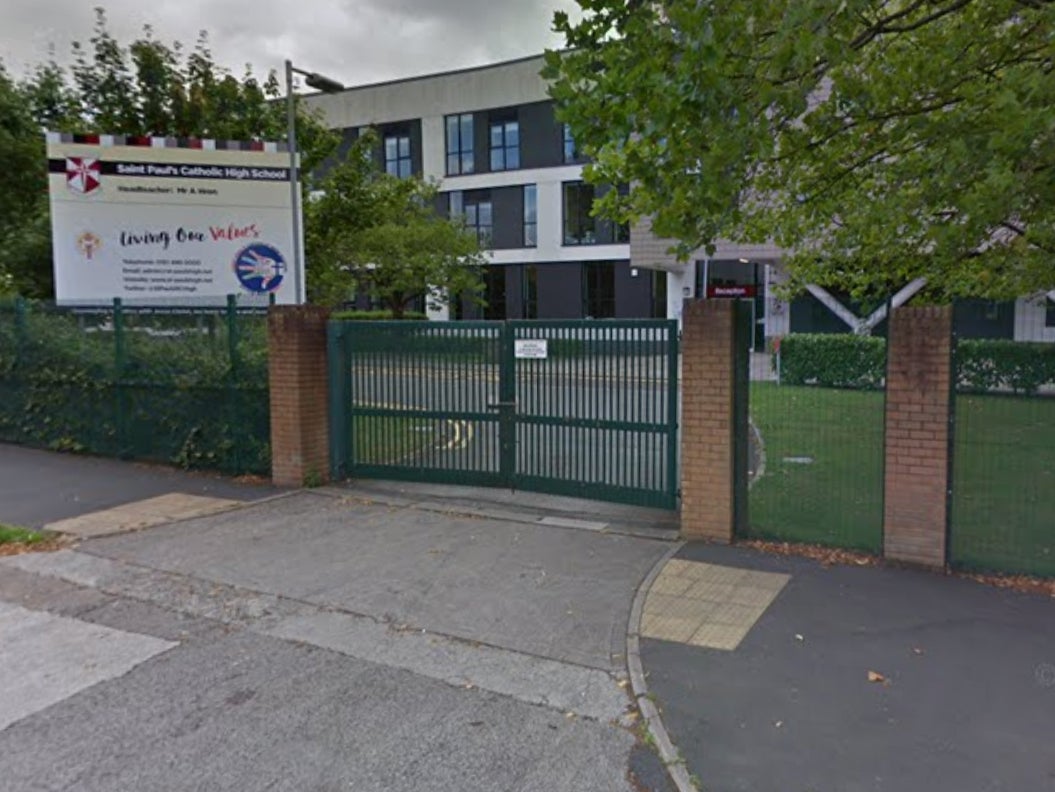 St Paul’s Catholic High School in Manchester was evacuated on Wednesday afternoon
