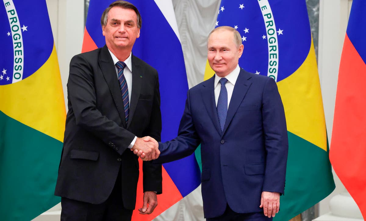 Putin hosts leader of Brazil for talks amid Ukraine crisis