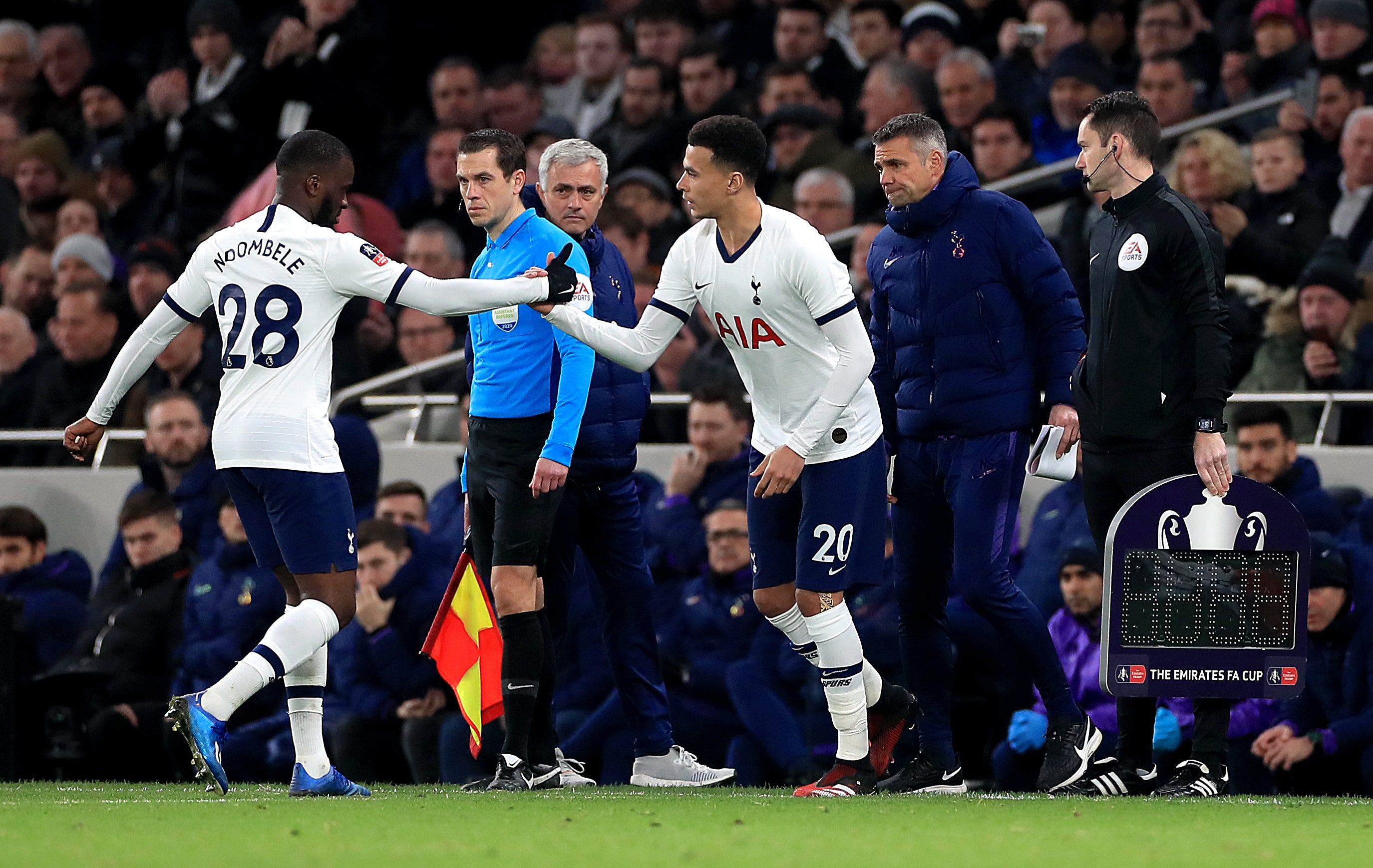 Tanguy Ndombele (right) and Dele Alli (left) both departed in January (Mike Egerton/PA)