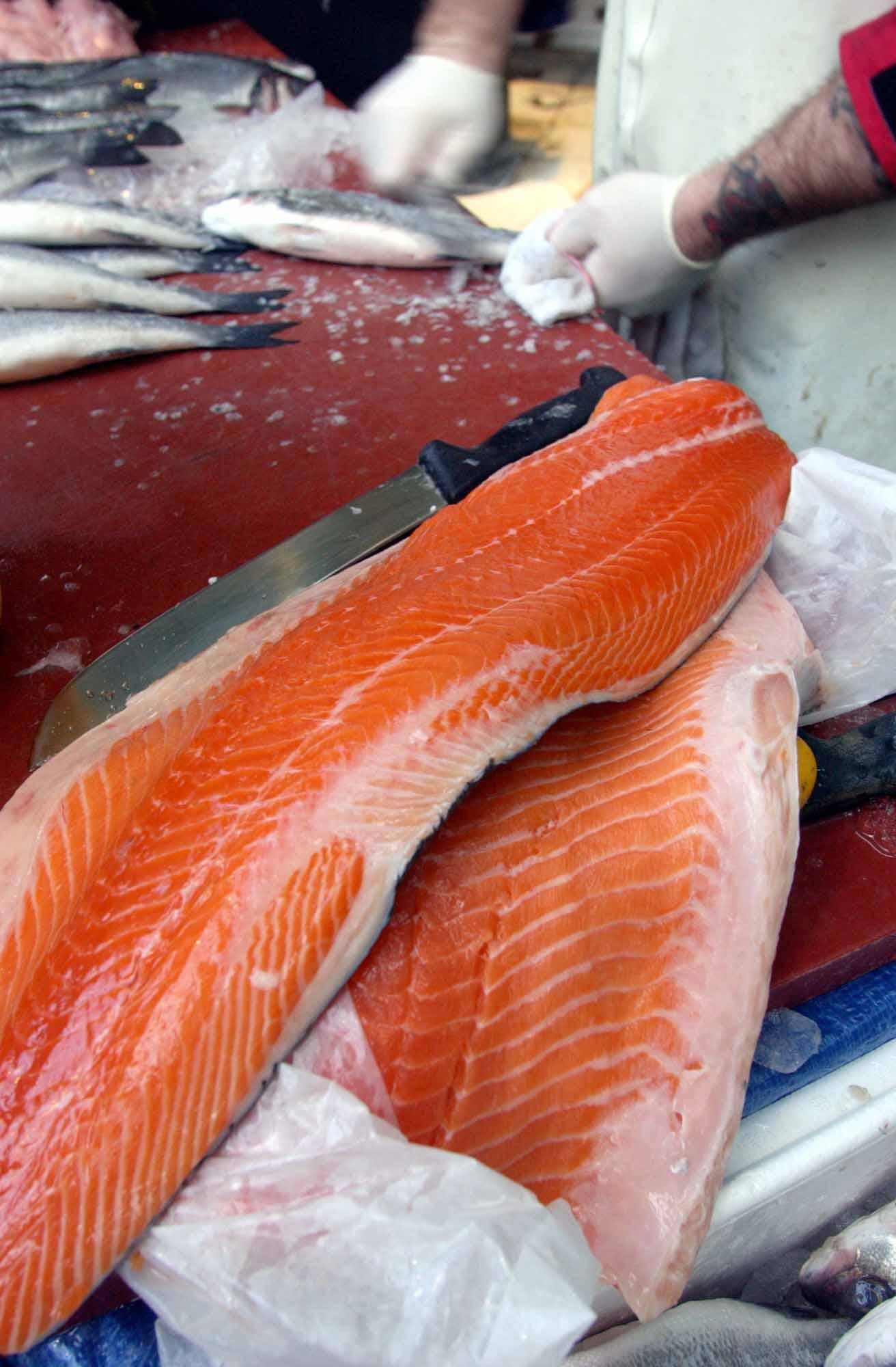 The volume and value of Scottish salmon sold in the UK increased in 2021 (PA)