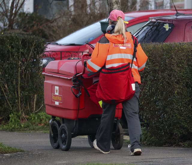 Almost 15 million people were left waiting for post over the Christmas period, Citizens Advice research suggests (Steve Parsons/PA)