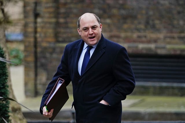 Defence Secretary Ben Wallace arrives in Downing Street (Aaron Chown/PA)