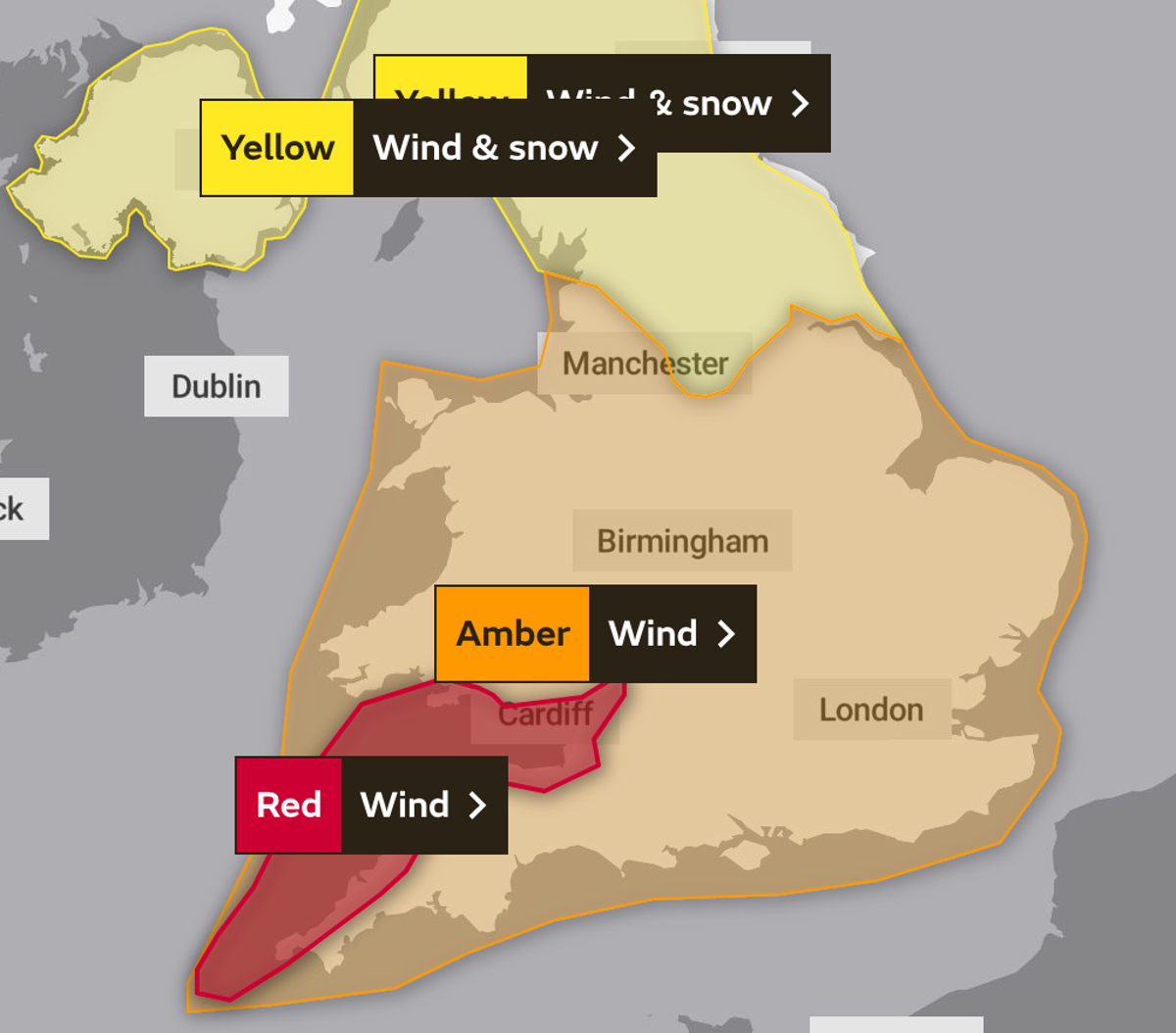 Storm Eunice: Met Office issues most severe ‘red’ danger-to-life warning in rare move Storm Eunice: Met Office issues most severe ‘red’ danger-to-life warning in rare move