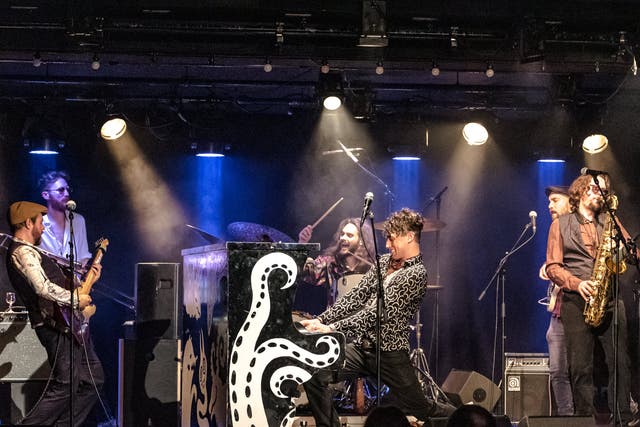 <p>Rock on: Tankus the Henge on stage at Cabaret L’Espace in Migennes, France</p>