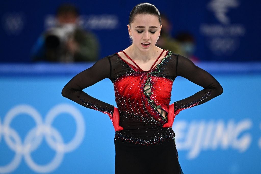 The Russian figure skater tested positive for a banned substance in Beijing in February, when she was 15