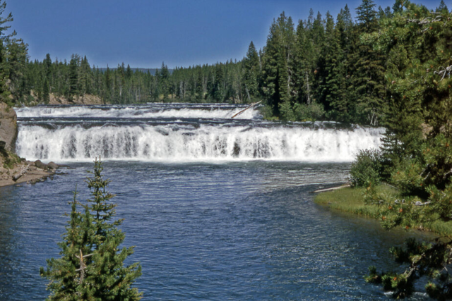 <p>Cave Falls (pictured) is located in Yellowstone National Park’s so-called “zone of death” </p>