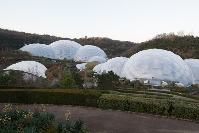 <p>Levelling up is bringing the Eden Project (pictured) to Morecambe, where the local council is grappling with a £4.2m budget black hole </p>
